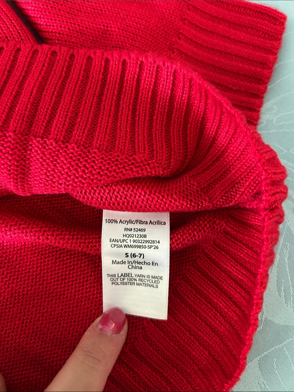 Kids Red 'LOVE' Heart Knit Sweater - Picture 4 of 5